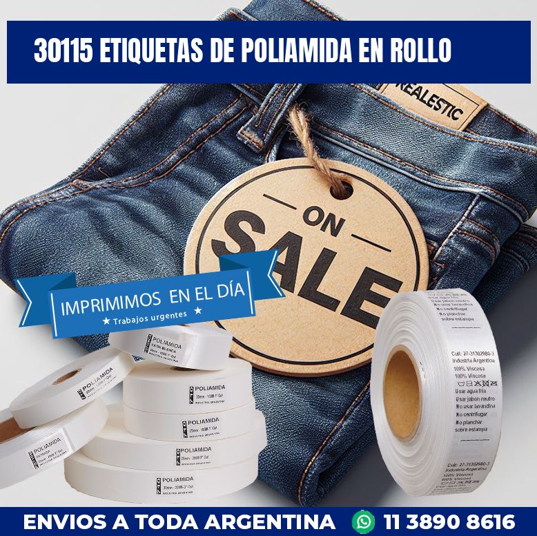 30115 ETIQUETAS DE POLIAMIDA EN ROLLO