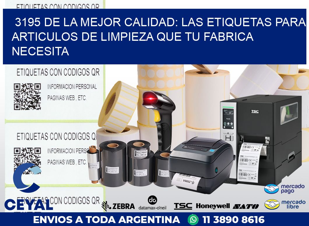 3195 DE LA MEJOR CALIDAD: LAS ETIQUETAS PARA ARTICULOS DE LIMPIEZA QUE TU FABRICA NECESITA