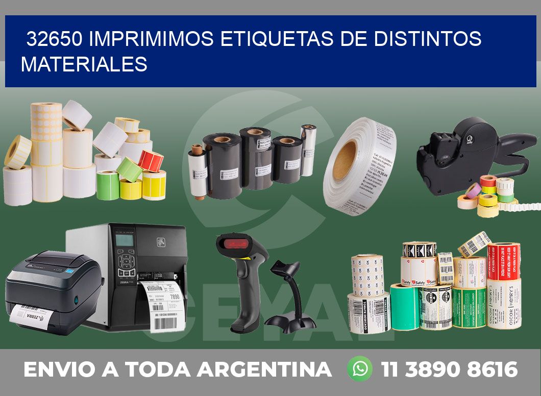 32650 IMPRIMIMOS ETIQUETAS DE DISTINTOS MATERIALES