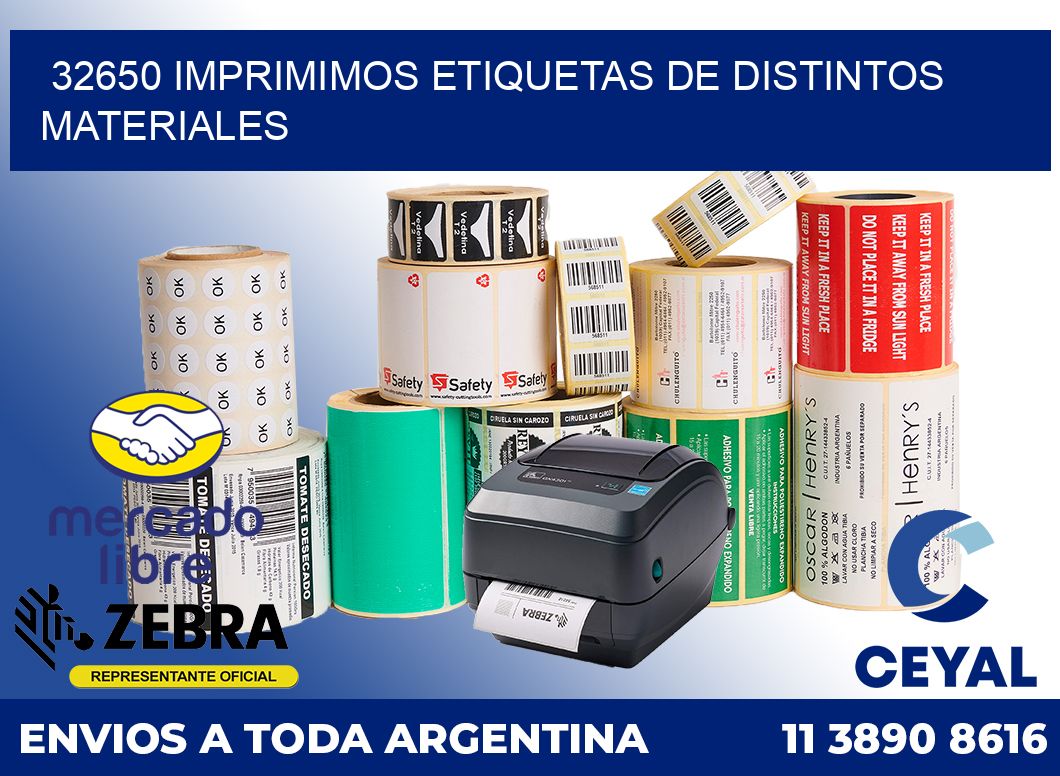 32650 IMPRIMIMOS ETIQUETAS DE DISTINTOS MATERIALES