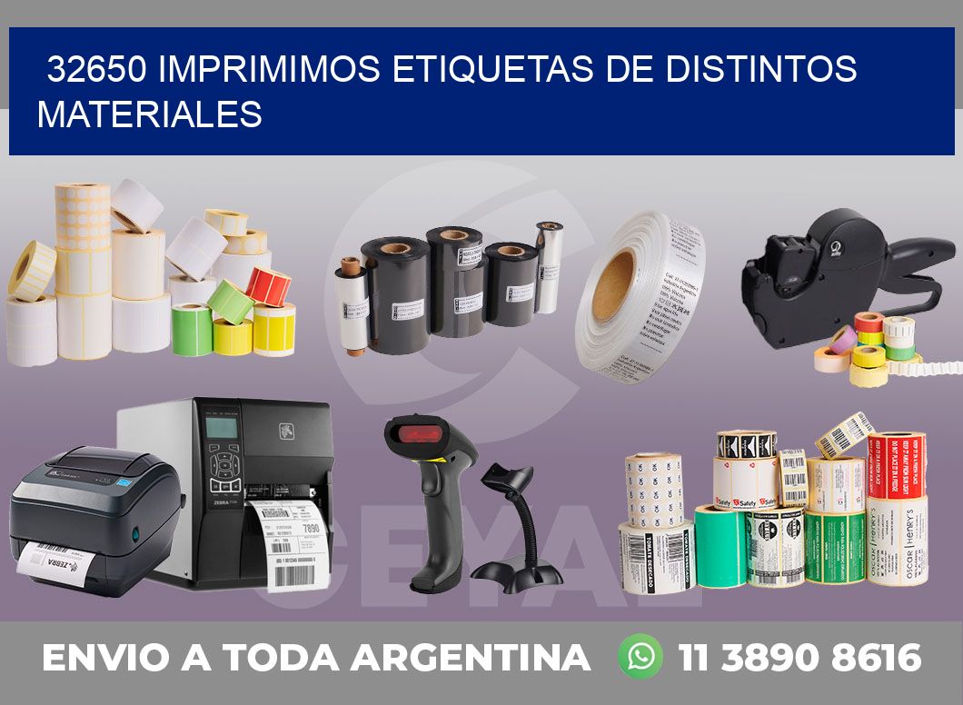 32650 IMPRIMIMOS ETIQUETAS DE DISTINTOS MATERIALES