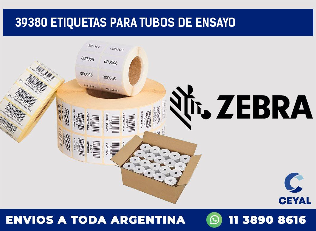 39380 ETIQUETAS PARA TUBOS DE ENSAYO