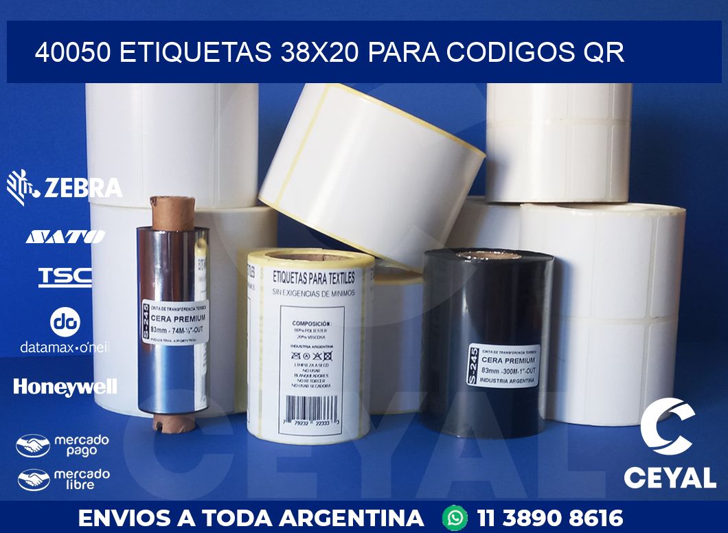 40050 ETIQUETAS 38X20 PARA CODIGOS QR