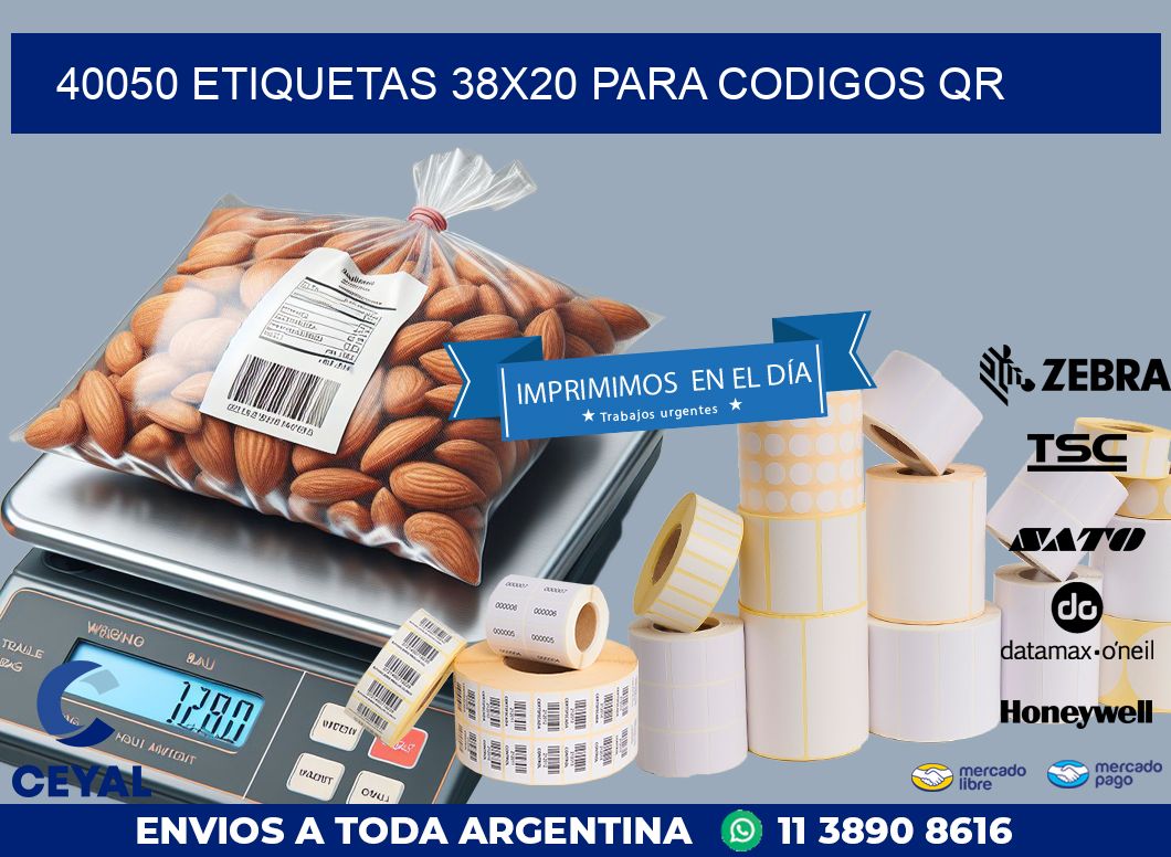 40050 ETIQUETAS 38X20 PARA CODIGOS QR