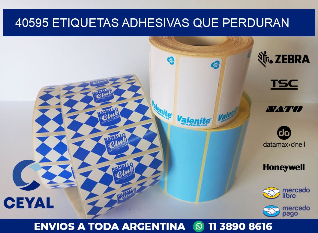 40595 ETIQUETAS ADHESIVAS QUE PERDURAN