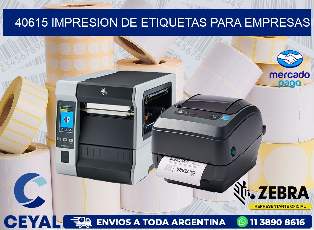 40615 IMPRESION DE ETIQUETAS PARA EMPRESAS