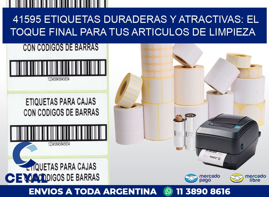 41595 ETIQUETAS DURADERAS Y ATRACTIVAS: EL TOQUE FINAL PARA TUS ARTICULOS DE LIMPIEZA