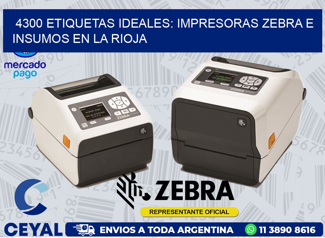 4300 ETIQUETAS IDEALES: IMPRESORAS ZEBRA E INSUMOS EN LA RIOJA