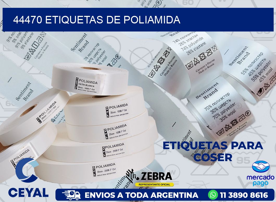 44470 ETIQUETAS DE POLIAMIDA