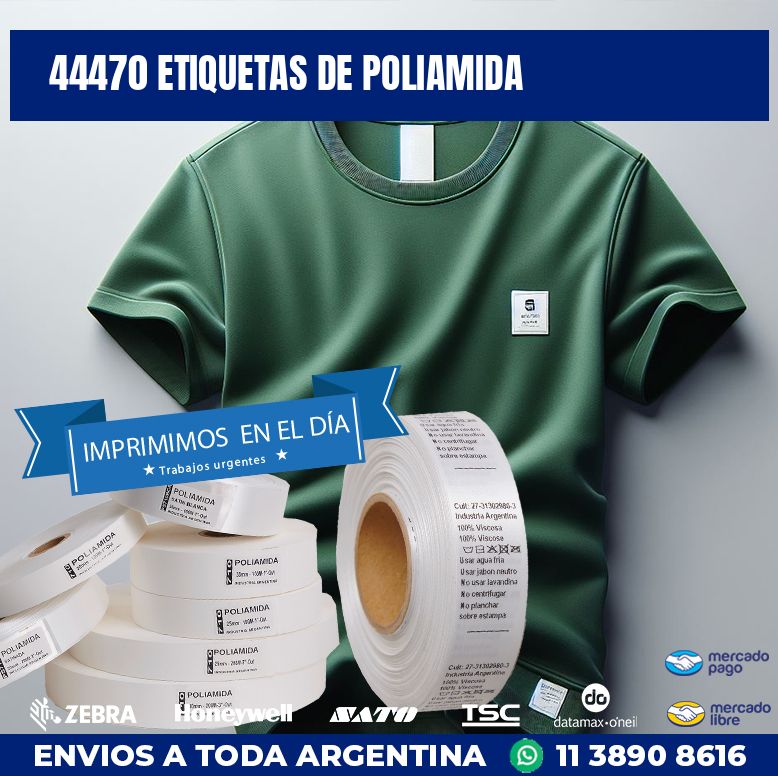 44470 ETIQUETAS DE POLIAMIDA