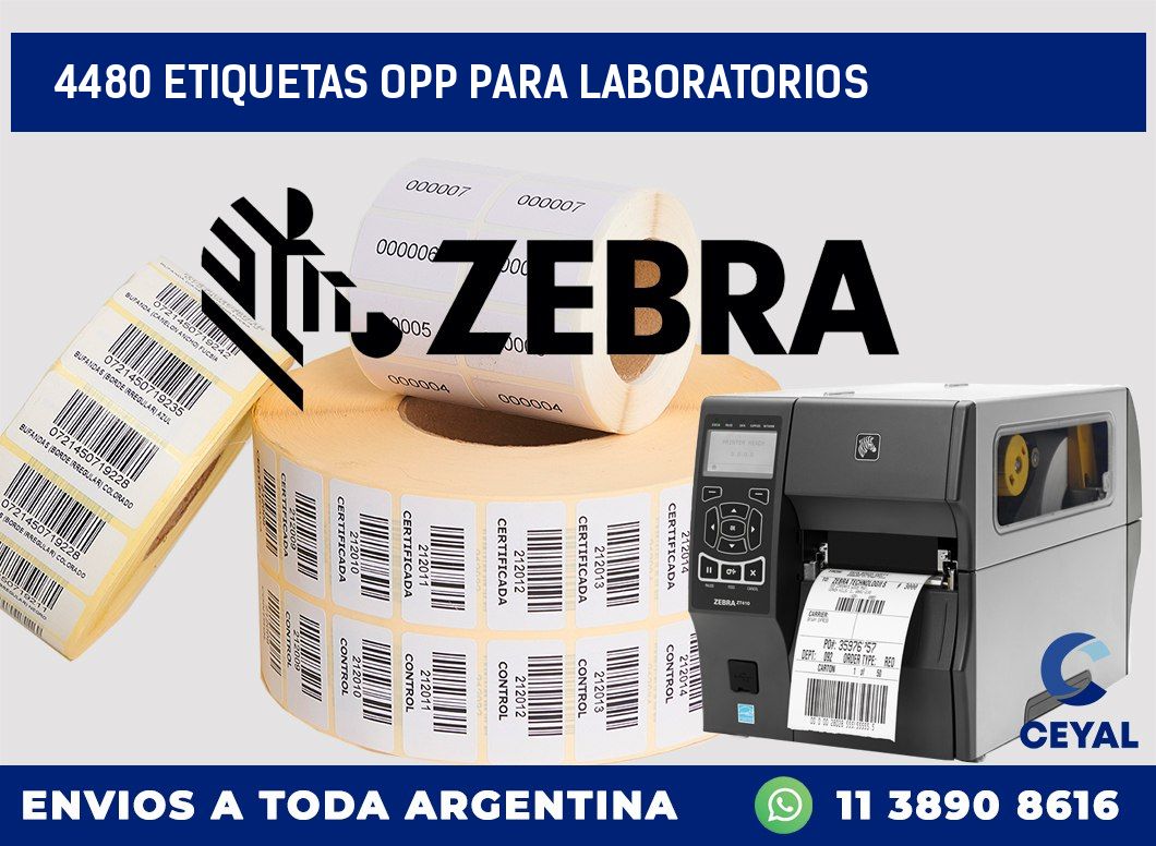 4480 ETIQUETAS OPP PARA LABORATORIOS