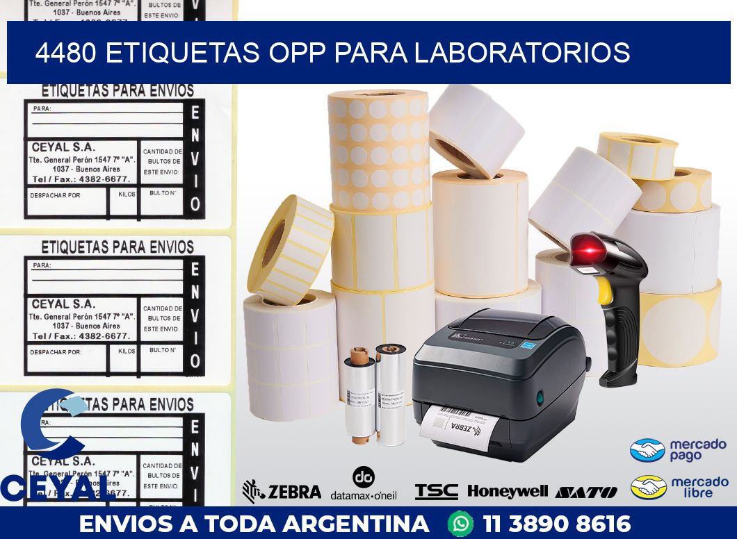 4480 ETIQUETAS OPP PARA LABORATORIOS