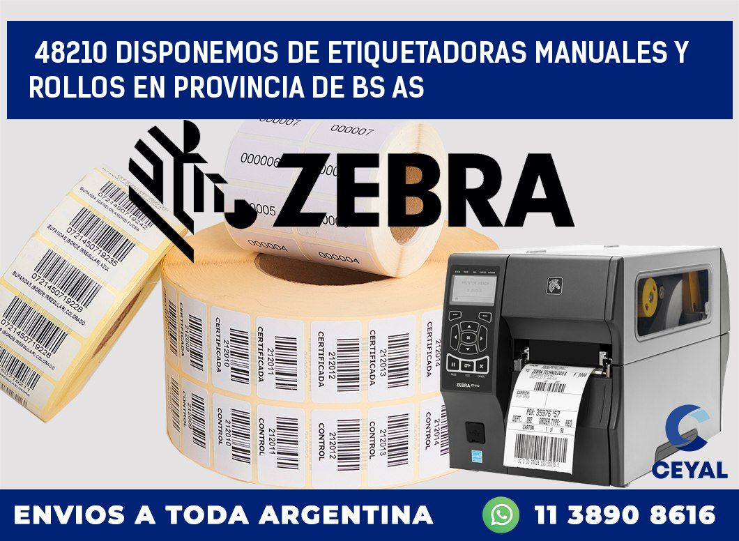 48210 DISPONEMOS DE ETIQUETADORAS MANUALES Y ROLLOS EN PROVINCIA DE BS AS