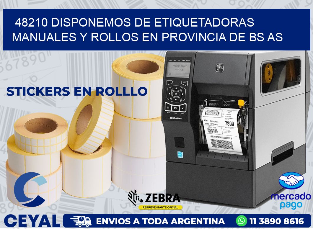 48210 DISPONEMOS DE ETIQUETADORAS MANUALES Y ROLLOS EN PROVINCIA DE BS AS