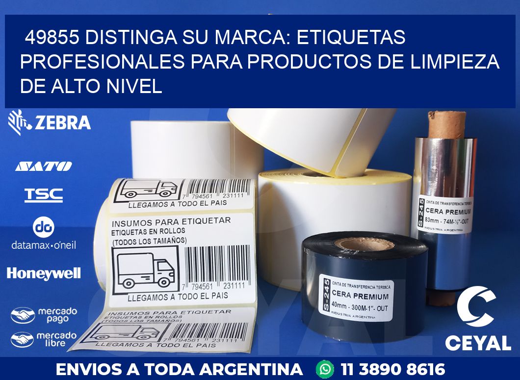 49855 DISTINGA SU MARCA: ETIQUETAS PROFESIONALES PARA PRODUCTOS DE LIMPIEZA DE ALTO NIVEL