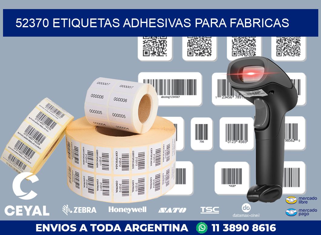 52370 ETIQUETAS ADHESIVAS PARA FABRICAS