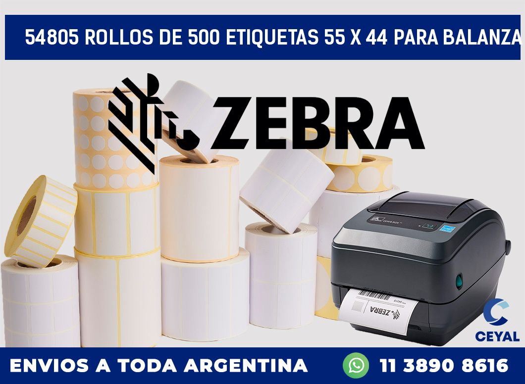 54805 ROLLOS DE 500 ETIQUETAS 55 X 44 PARA BALANZA