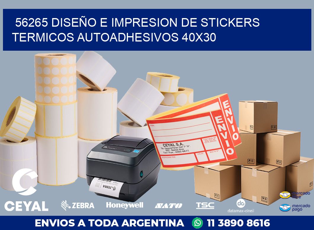 56265 DISEÑO E IMPRESION DE STICKERS TERMICOS AUTOADHESIVOS 40X30
