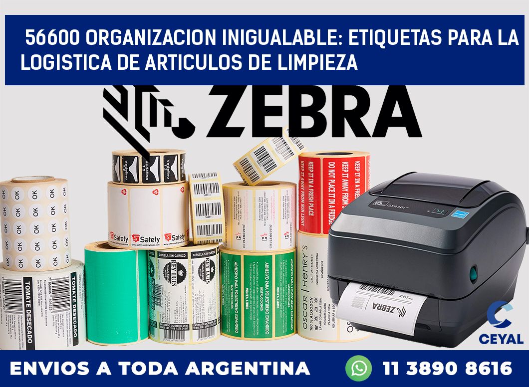 56600 ORGANIZACION INIGUALABLE: ETIQUETAS PARA LA LOGISTICA DE ARTICULOS DE LIMPIEZA