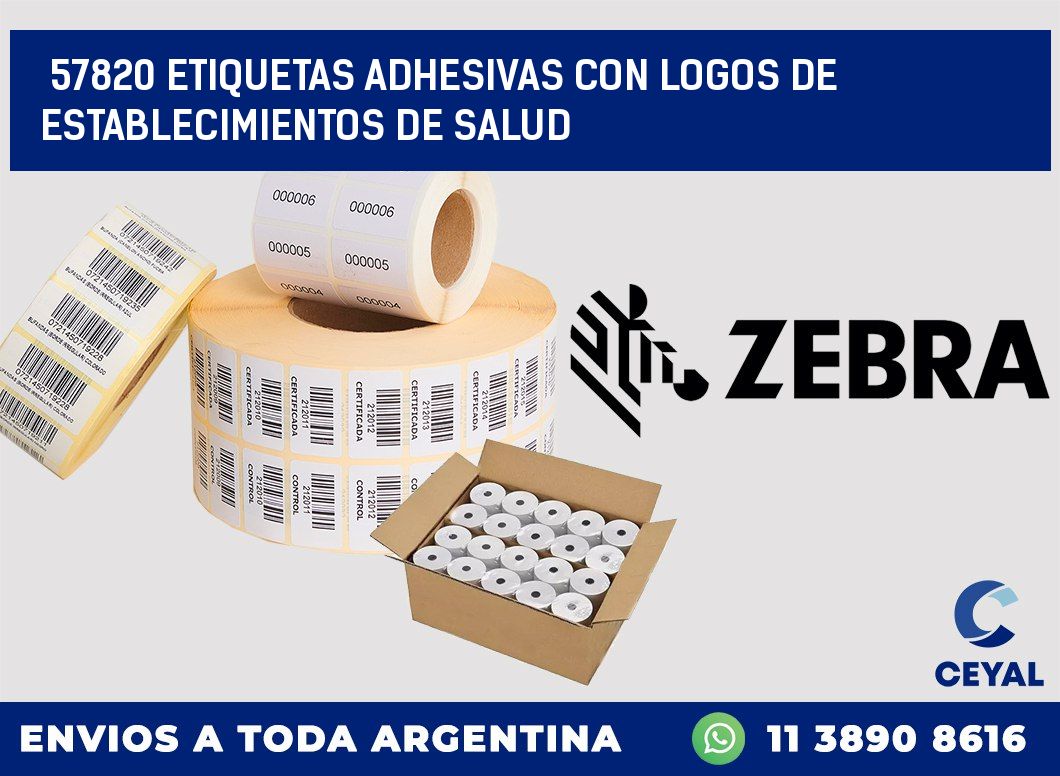 57820 ETIQUETAS ADHESIVAS CON LOGOS DE ESTABLECIMIENTOS DE SALUD