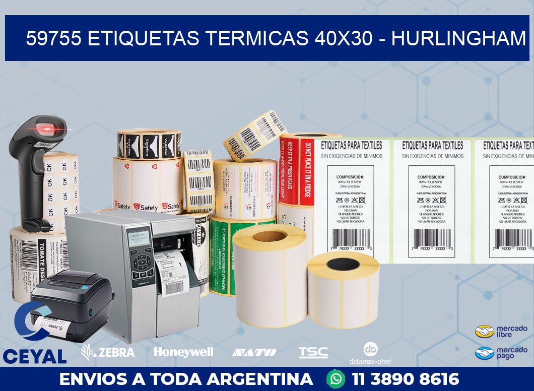 59755 ETIQUETAS TERMICAS 40X30 – HURLINGHAM