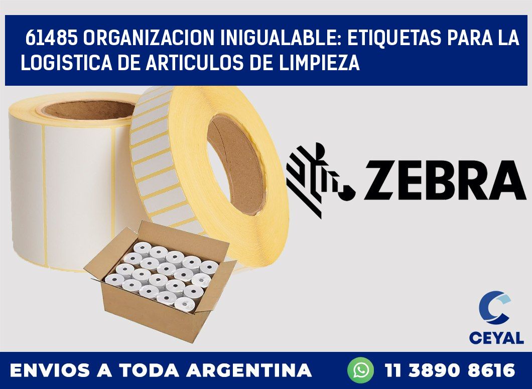 61485 ORGANIZACION INIGUALABLE: ETIQUETAS PARA LA LOGISTICA DE ARTICULOS DE LIMPIEZA