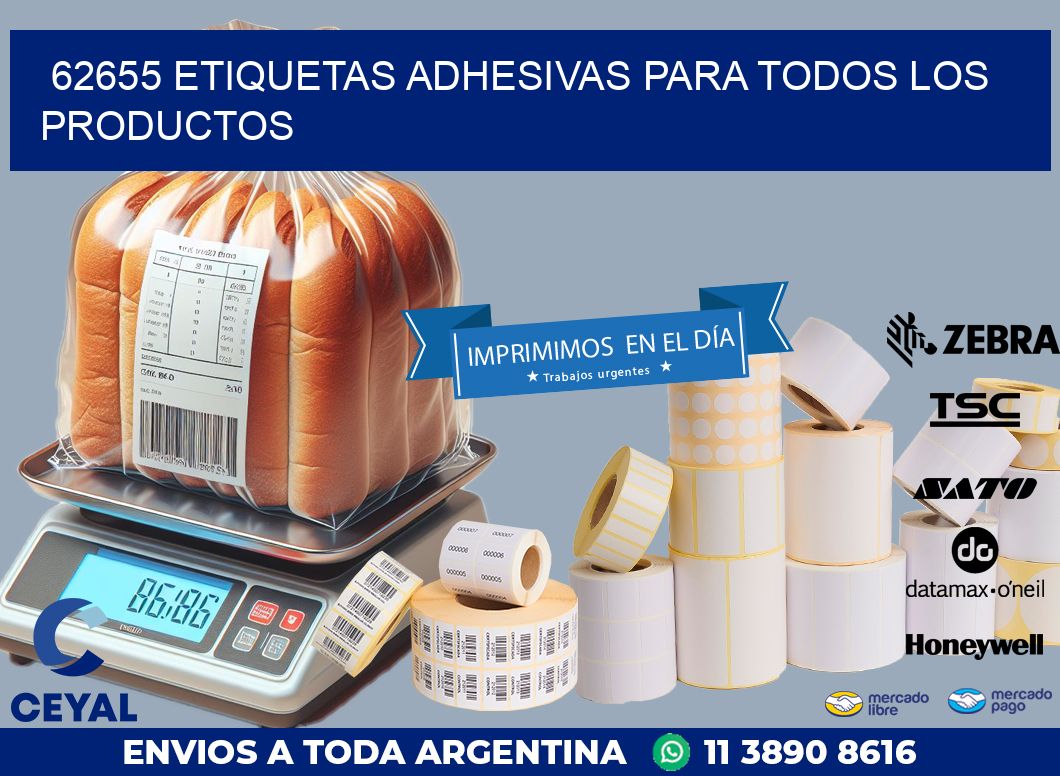 62655 ETIQUETAS ADHESIVAS PARA TODOS LOS PRODUCTOS