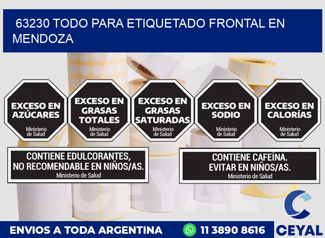 63230 TODO PARA ETIQUETADO FRONTAL EN MENDOZA