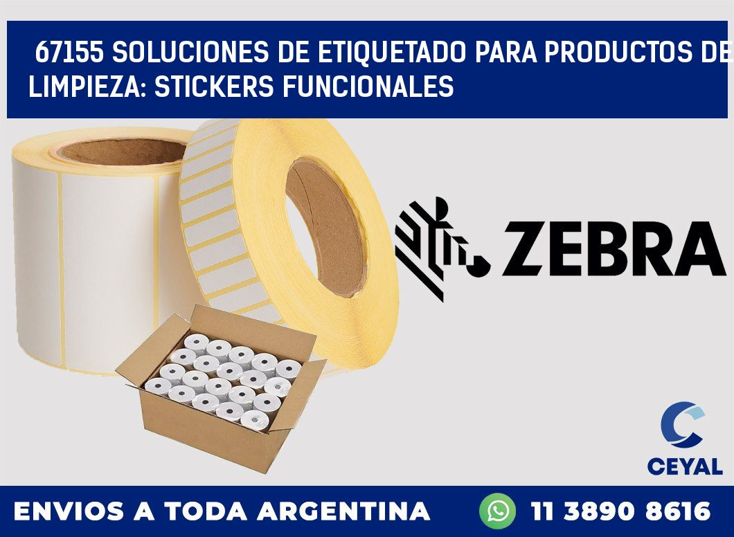 67155 SOLUCIONES DE ETIQUETADO PARA PRODUCTOS DE LIMPIEZA: STICKERS FUNCIONALES