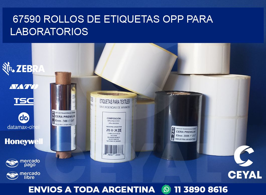67590 ROLLOS DE ETIQUETAS OPP PARA LABORATORIOS