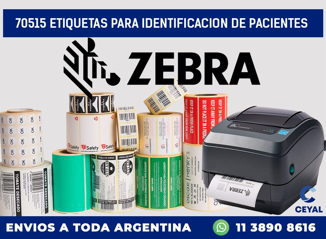 70515 ETIQUETAS PARA IDENTIFICACION DE PACIENTES