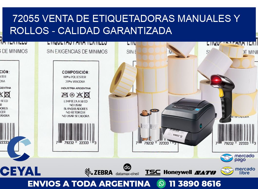72055 VENTA DE ETIQUETADORAS MANUALES Y ROLLOS – CALIDAD GARANTIZADA