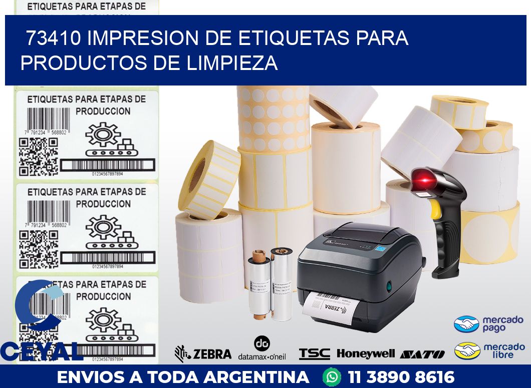 73410 IMPRESION DE ETIQUETAS PARA PRODUCTOS DE LIMPIEZA