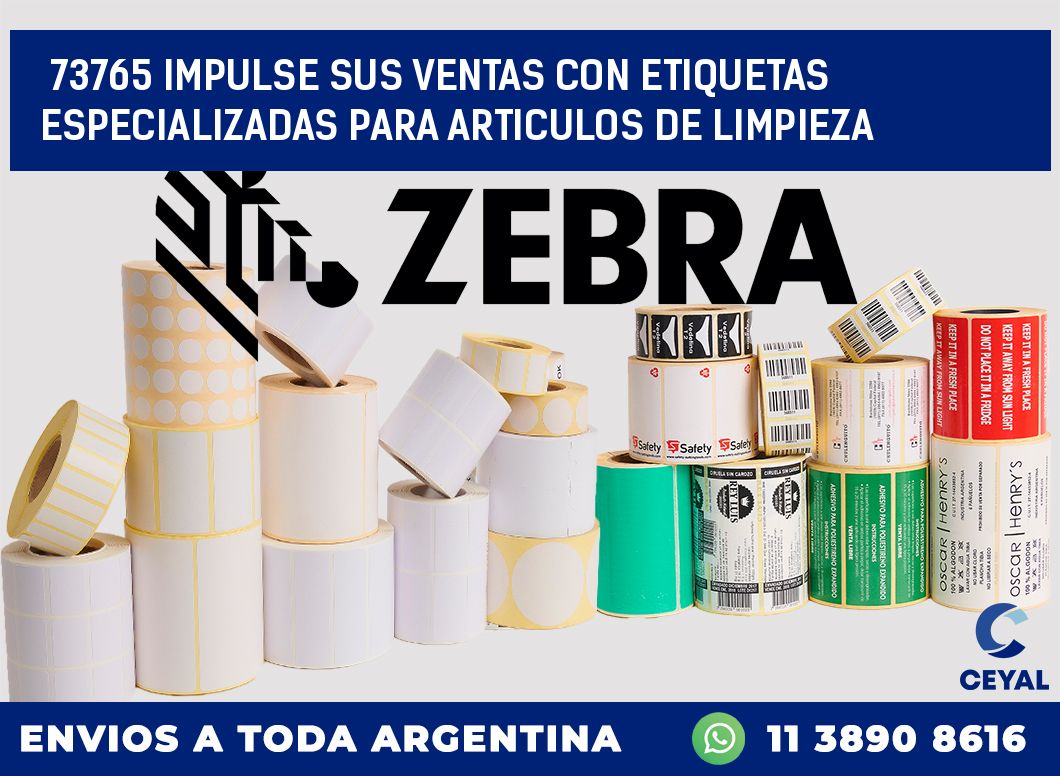 73765 IMPULSE SUS VENTAS CON ETIQUETAS ESPECIALIZADAS PARA ARTICULOS DE LIMPIEZA