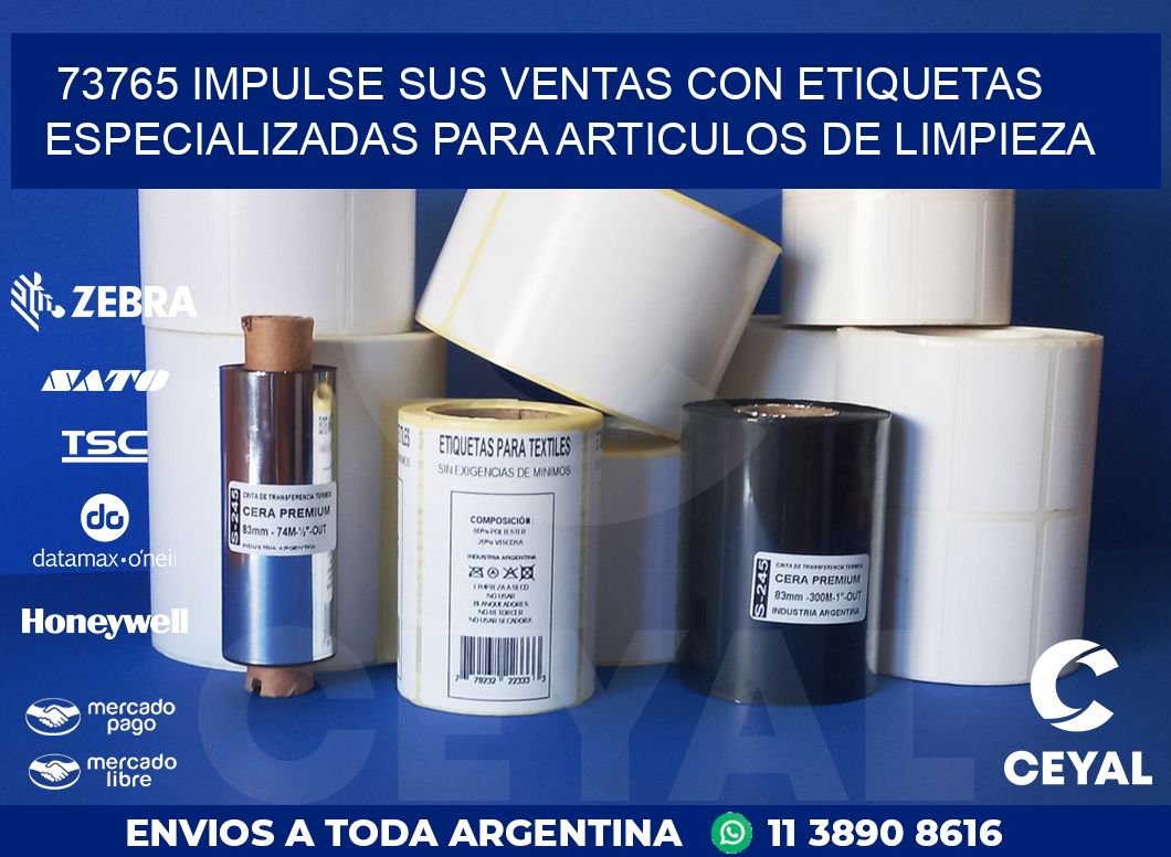 73765 IMPULSE SUS VENTAS CON ETIQUETAS ESPECIALIZADAS PARA ARTICULOS DE LIMPIEZA