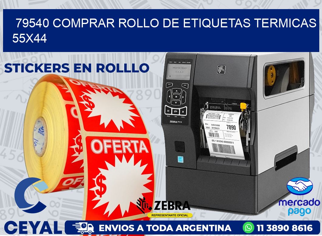 79540 COMPRAR ROLLO DE ETIQUETAS TERMICAS 55X44
