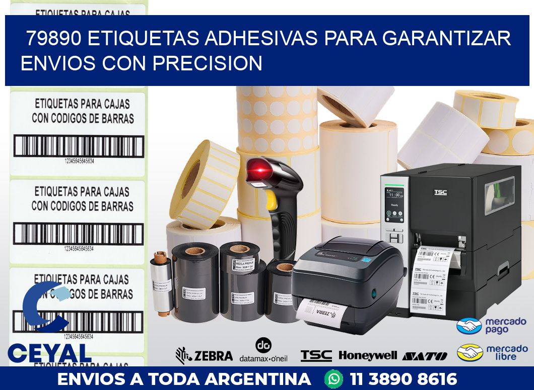 79890 ETIQUETAS ADHESIVAS PARA GARANTIZAR ENVIOS CON PRECISION
