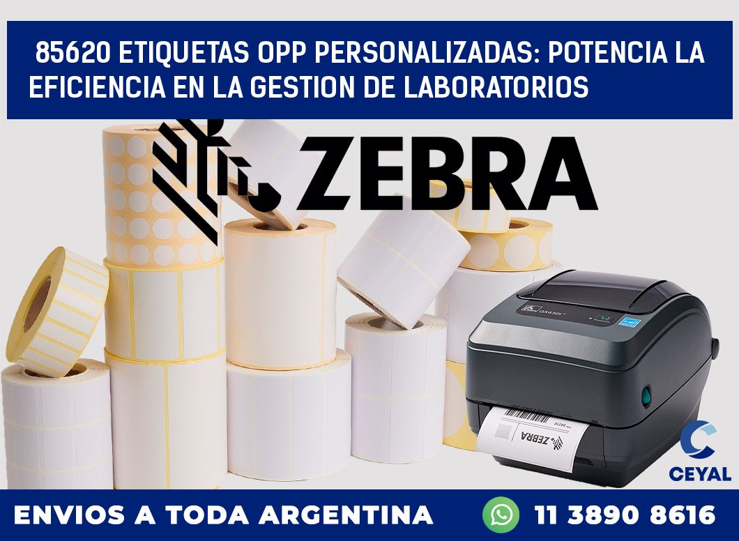 85620 ETIQUETAS OPP PERSONALIZADAS: POTENCIA LA EFICIENCIA EN LA GESTION DE LABORATORIOS