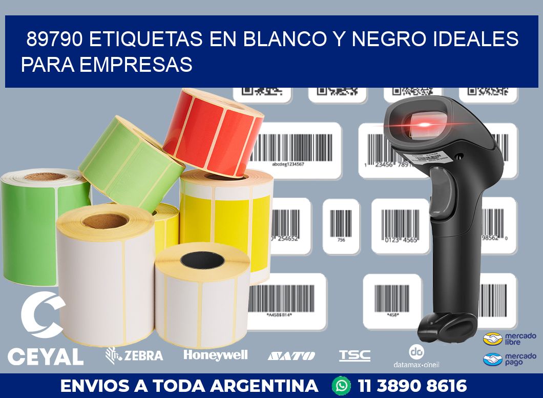 89790 ETIQUETAS EN BLANCO Y NEGRO IDEALES PARA EMPRESAS