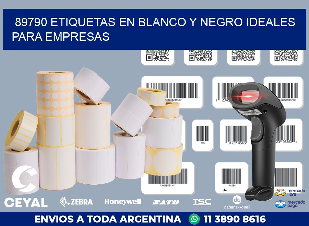 89790 ETIQUETAS EN BLANCO Y NEGRO IDEALES PARA EMPRESAS