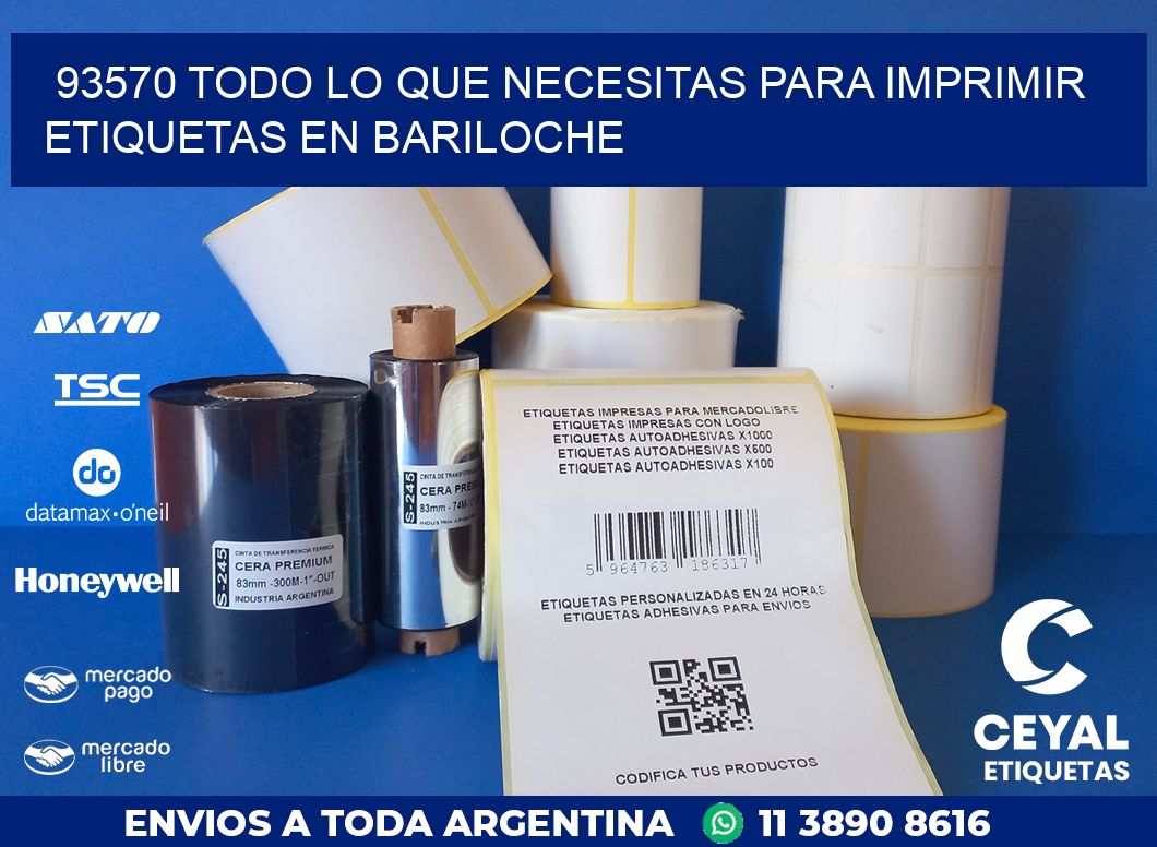 93570 TODO LO QUE NECESITAS PARA IMPRIMIR ETIQUETAS EN BARILOCHE
