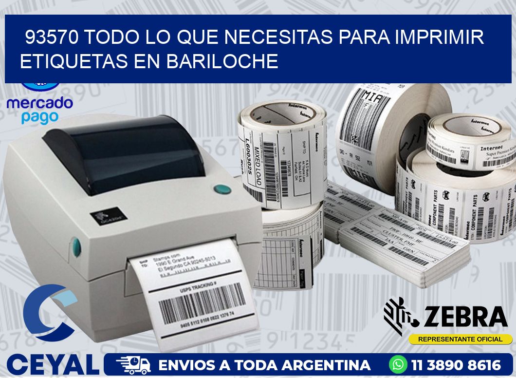 93570 TODO LO QUE NECESITAS PARA IMPRIMIR ETIQUETAS EN BARILOCHE
