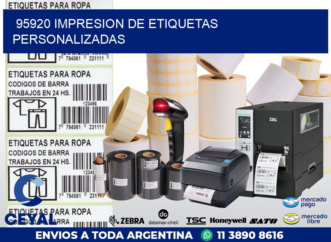 95920 IMPRESION DE ETIQUETAS PERSONALIZADAS