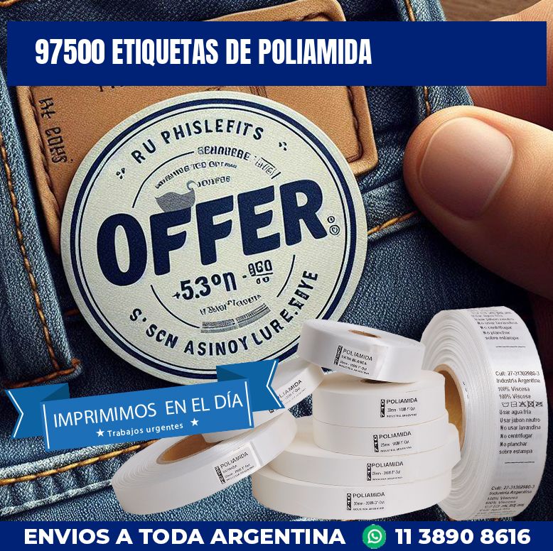 97500 ETIQUETAS DE POLIAMIDA