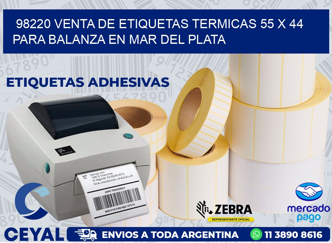 98220 VENTA DE ETIQUETAS TERMICAS 55 X 44 PARA BALANZA EN MAR DEL PLATA