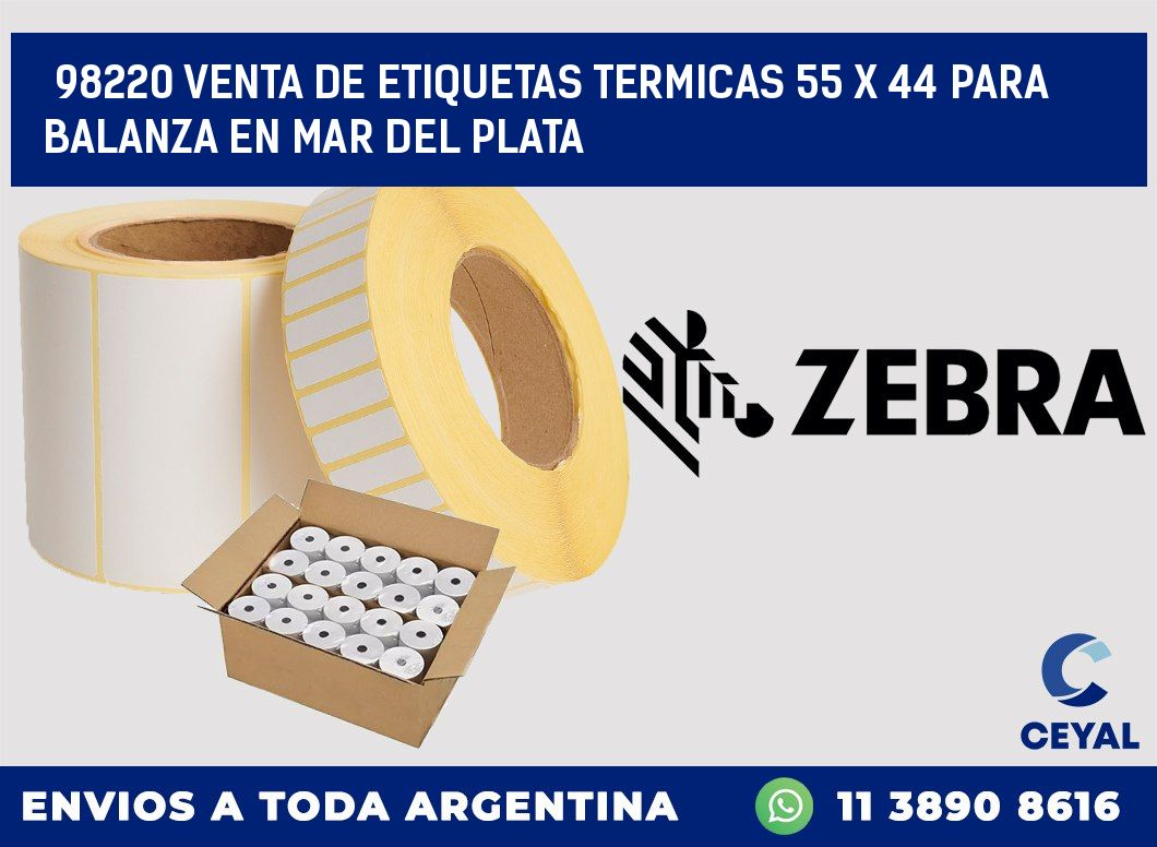 98220 VENTA DE ETIQUETAS TERMICAS 55 X 44 PARA BALANZA EN MAR DEL PLATA