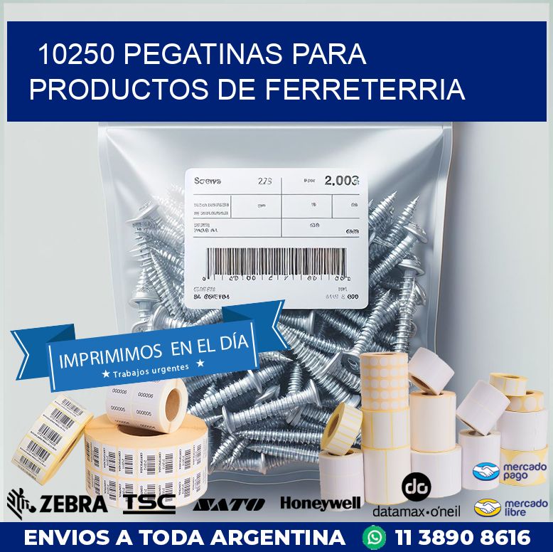 10250 PEGATINAS PARA PRODUCTOS DE FERRETERRIA
