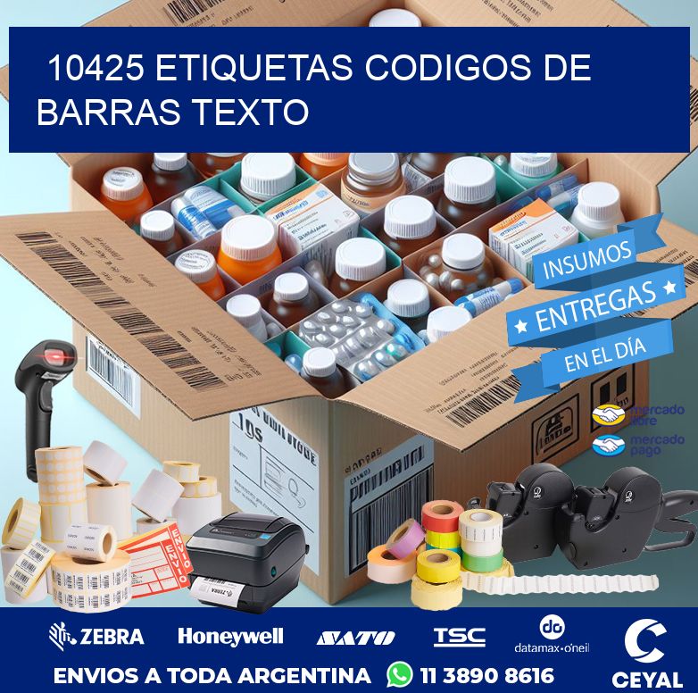 10425 ETIQUETAS CODIGOS DE BARRAS TEXTO