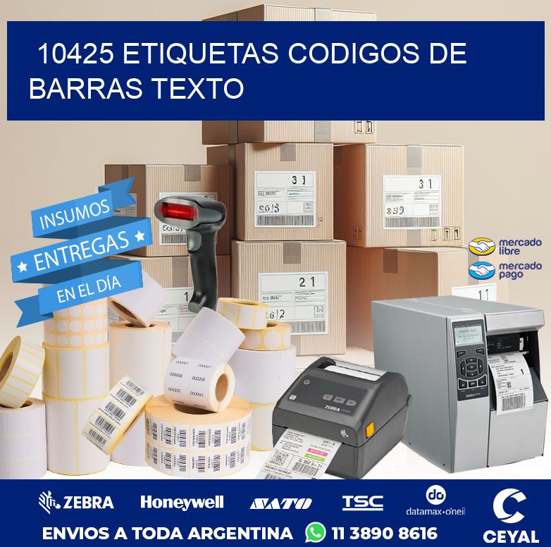 10425 ETIQUETAS CODIGOS DE BARRAS TEXTO