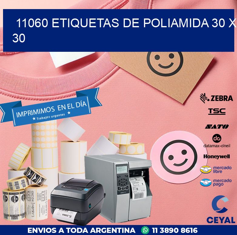 11060 ETIQUETAS DE POLIAMIDA 30 X 30